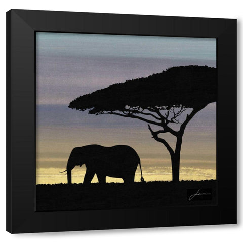 Savanna I Black Modern Wood Framed Art Print with Double Matting by Burghardt, James