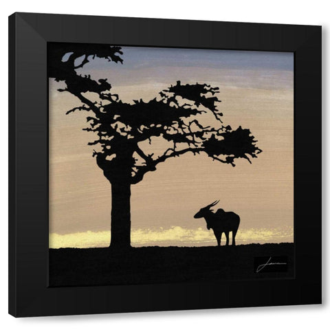 Savanna II Black Modern Wood Framed Art Print by Burghardt, James