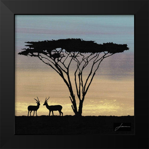 Savanna III Black Modern Wood Framed Art Print by Burghardt, James