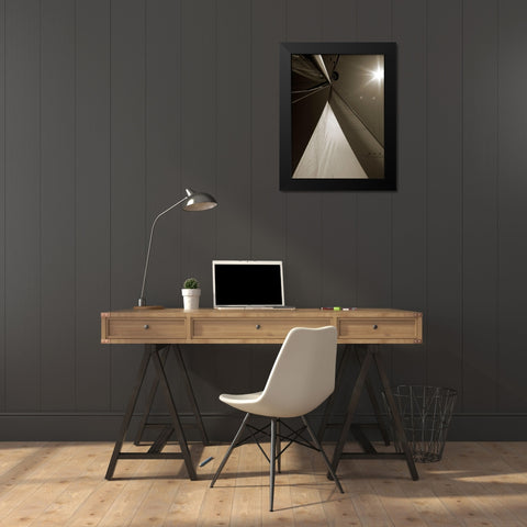 Sail Geometry I Black Modern Wood Framed Art Print by Bay, Noah