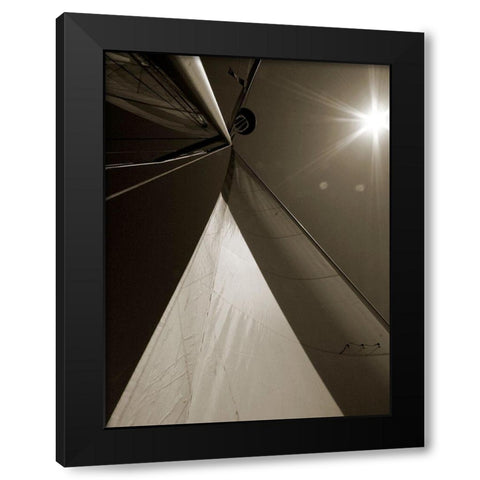 Sail Geometry I Black Modern Wood Framed Art Print with Double Matting by Bay, Noah