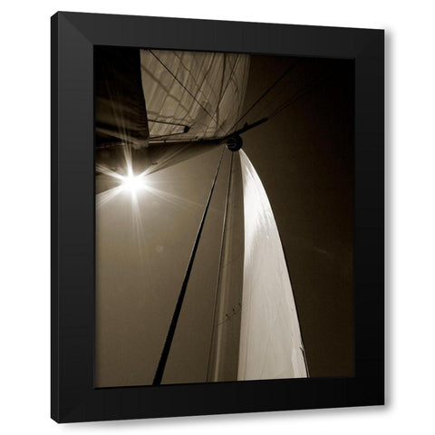 Sail Geometry II Black Modern Wood Framed Art Print with Double Matting by Bay, Noah