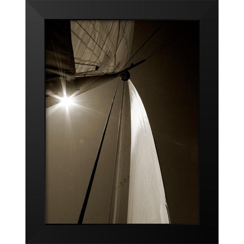 Sail Geometry II Black Modern Wood Framed Art Print by Bay, Noah
