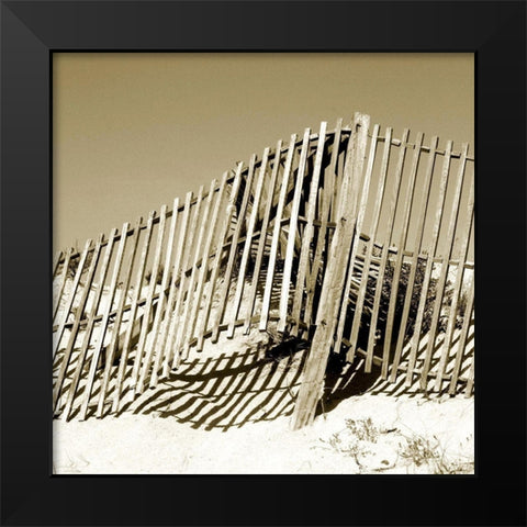 Fences in the Sand II Black Modern Wood Framed Art Print by Bay, Noah