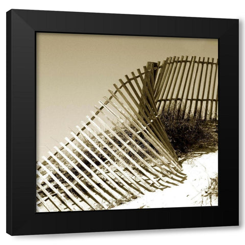 Fences in the Sand III Black Modern Wood Framed Art Print with Double Matting by Bay, Noah