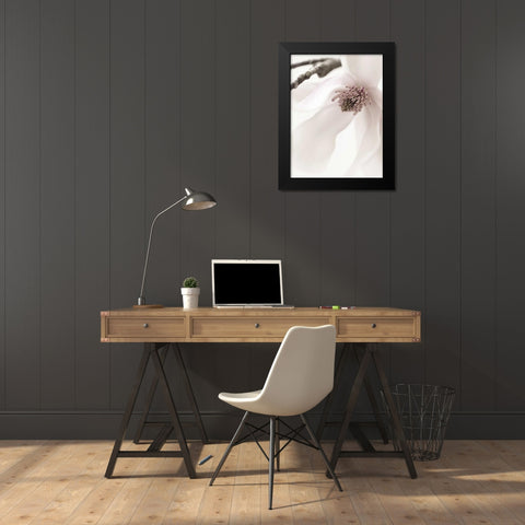 Magnolia Blush I Black Modern Wood Framed Art Print by Zalewski, Christine