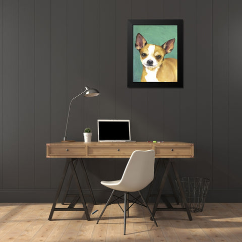 Dog Portrait-Chihuahua Black Modern Wood Framed Art Print by Sands, Jill