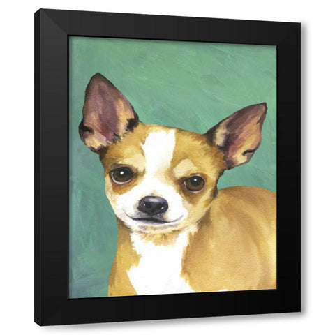 Dog Portrait-Chihuahua Black Modern Wood Framed Art Print by Sands, Jill