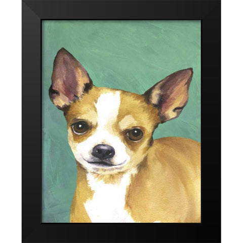Dog Portrait-Chihuahua Black Modern Wood Framed Art Print by Sands, Jill