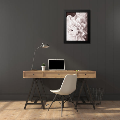 BandW Dahlias I Black Modern Wood Framed Art Print by Zalewski, Christine