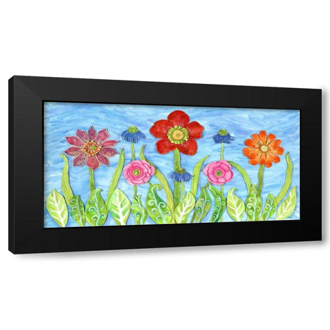 Flower Play II Black Modern Wood Framed Art Print by Smith, Kaeli