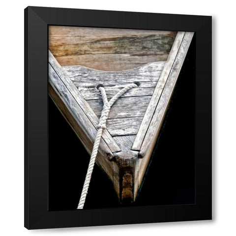 Wooden Rowboats III Black Modern Wood Framed Art Print with Double Matting by Perry, Rachel