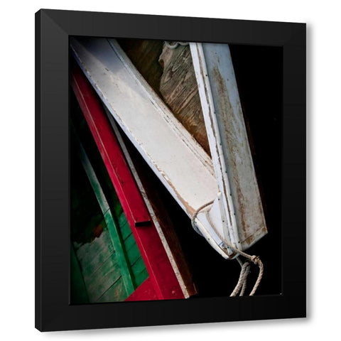 Wooden Rowboats VI Black Modern Wood Framed Art Print with Double Matting by Perry, Rachel