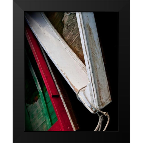 Wooden Rowboats VI Black Modern Wood Framed Art Print by Perry, Rachel