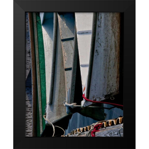 Wooden Rowboats VII Black Modern Wood Framed Art Print by Perry, Rachel