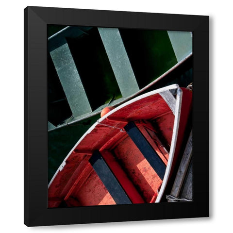 Wooden Rowboats VIII Black Modern Wood Framed Art Print with Double Matting by Perry, Rachel
