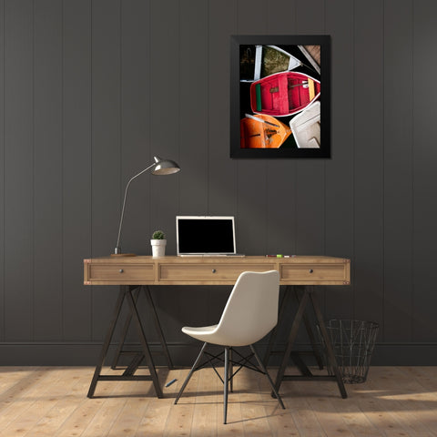 Wooden Rowboats XI Black Modern Wood Framed Art Print by Perry, Rachel