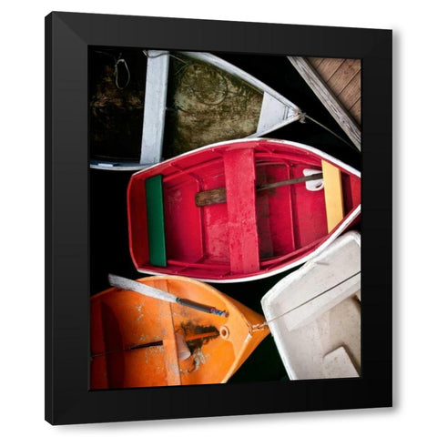 Wooden Rowboats XI Black Modern Wood Framed Art Print by Perry, Rachel