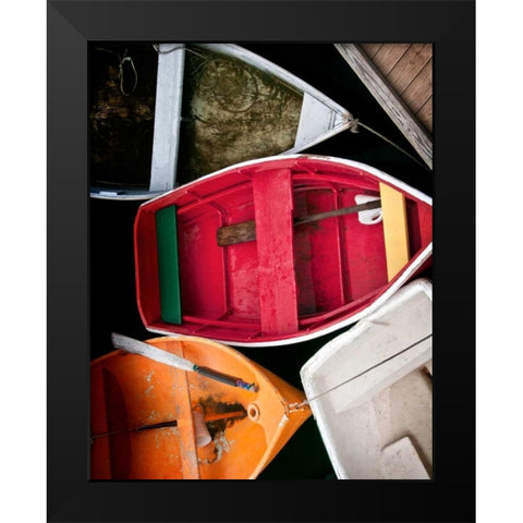 Wooden Rowboats XI Black Modern Wood Framed Art Print by Perry, Rachel