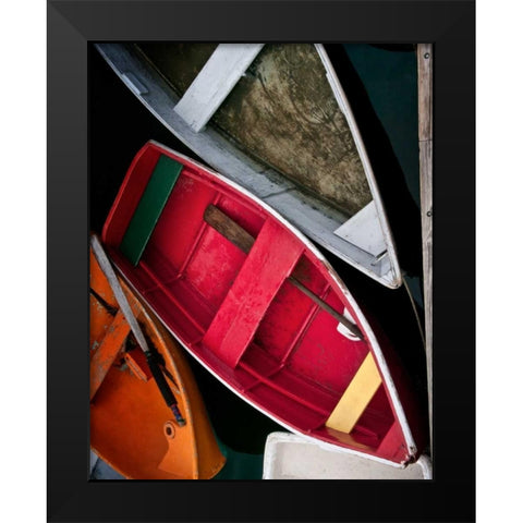 Wooden Rowboats XII Black Modern Wood Framed Art Print by Perry, Rachel