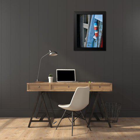 Wooden Rowboats XIV Black Modern Wood Framed Art Print by Perry, Rachel