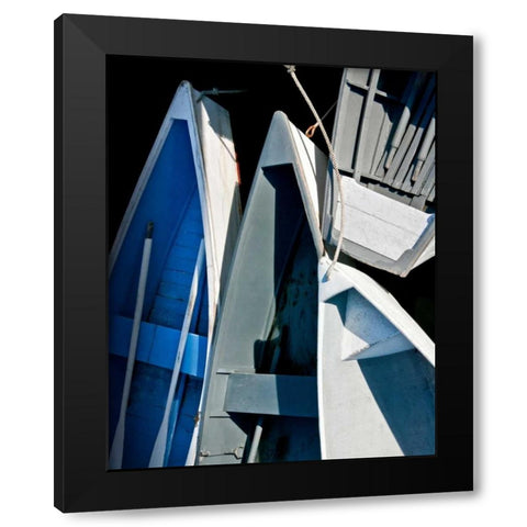 Wooden Rowboats XV Black Modern Wood Framed Art Print by Perry, Rachel