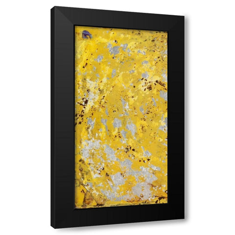 Silvery Yellow I Black Modern Wood Framed Art Print by Avondet, Natalie
