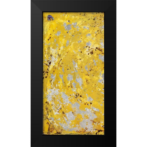 Silvery Yellow I Black Modern Wood Framed Art Print by Avondet, Natalie