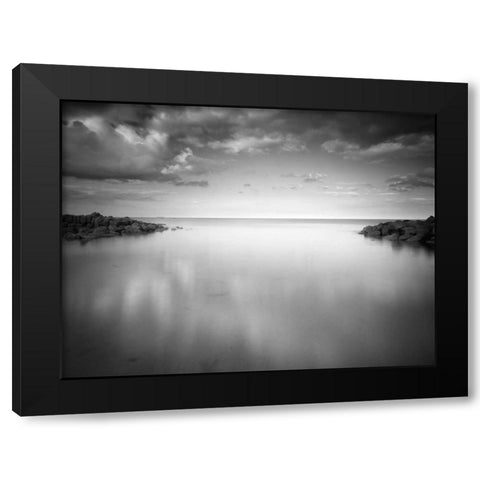 Gentle Waters Black Modern Wood Framed Art Print by Henson, Martin