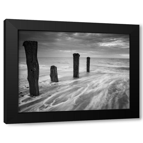 Outward Tide Black Modern Wood Framed Art Print by Henson, Martin