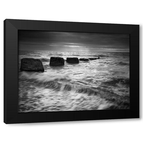 Light on the Ocean Black Modern Wood Framed Art Print by Henson, Martin