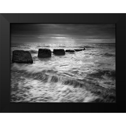 Light on the Ocean Black Modern Wood Framed Art Print by Henson, Martin