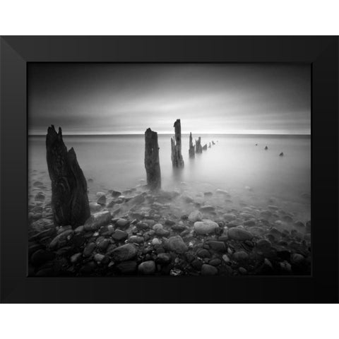 Soft Light Black Modern Wood Framed Art Print by Henson, Martin