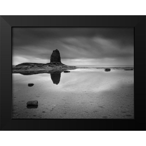 Black Nab Black Modern Wood Framed Art Print by Henson, Martin