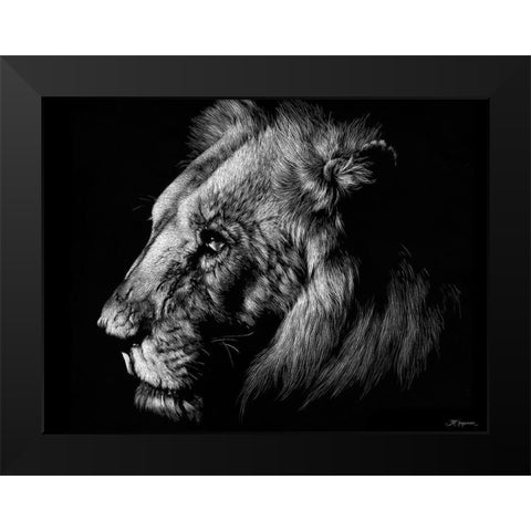 Wildlife Scratchboards I Black Modern Wood Framed Art Print by Chapman, Julie T.