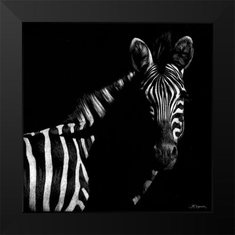 Wildlife Scratchboards IV Black Modern Wood Framed Art Print by Chapman, Julie T.