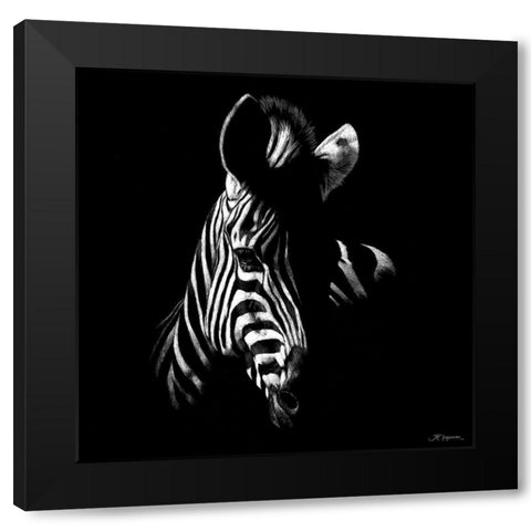 Wildlife Scratchboards V Black Modern Wood Framed Art Print with Double Matting by Chapman, Julie T.
