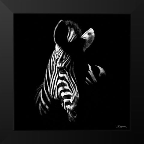 Wildlife Scratchboards V Black Modern Wood Framed Art Print by Chapman, Julie T.