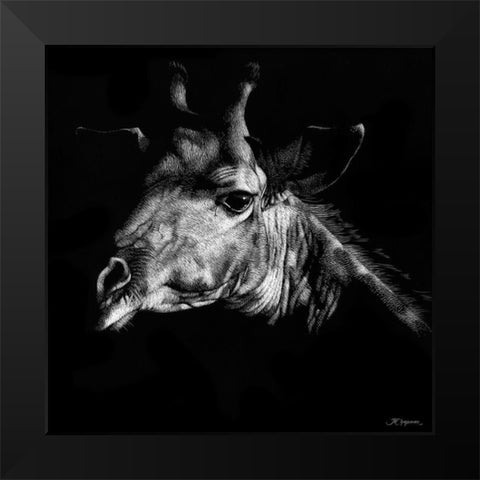 Wildlife Scratchboards VI Black Modern Wood Framed Art Print by Chapman, Julie T.