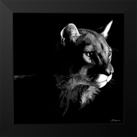 Wildlife Scratchboards VII Black Modern Wood Framed Art Print by Chapman, Julie T.