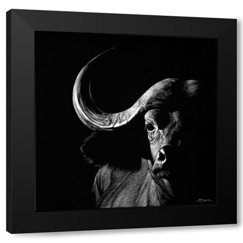 Wildlife Scratchboards VIII Black Modern Wood Framed Art Print by Chapman, Julie T.