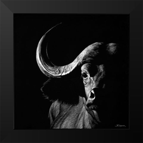 Wildlife Scratchboards VIII Black Modern Wood Framed Art Print by Chapman, Julie T.