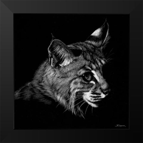 Wildlife Scratchboards IX Black Modern Wood Framed Art Print by Chapman, Julie T.