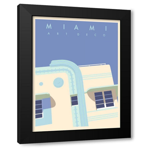 Art Deco-Miami Black Modern Wood Framed Art Print with Double Matting by Weiss, Richard