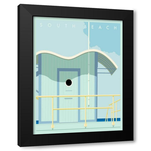 Art Deco-South Beach Black Modern Wood Framed Art Print with Double Matting by Weiss, Richard