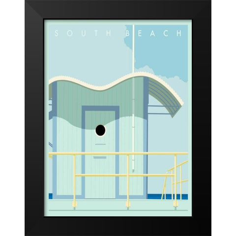 Art Deco-South Beach Black Modern Wood Framed Art Print by Weiss, Richard