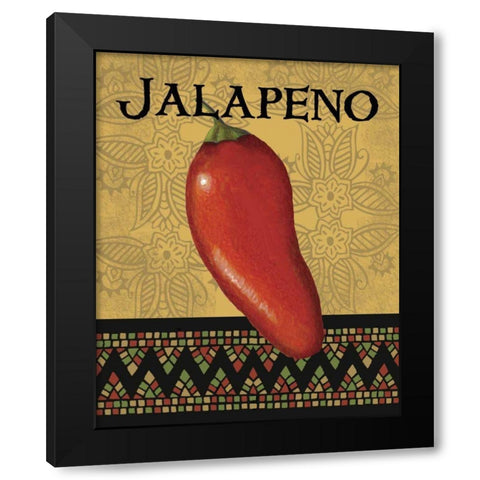 Chili Peppers I Black Modern Wood Framed Art Print by Max, Louise