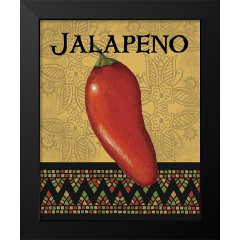 Chili Peppers I Black Modern Wood Framed Art Print by Max, Louise