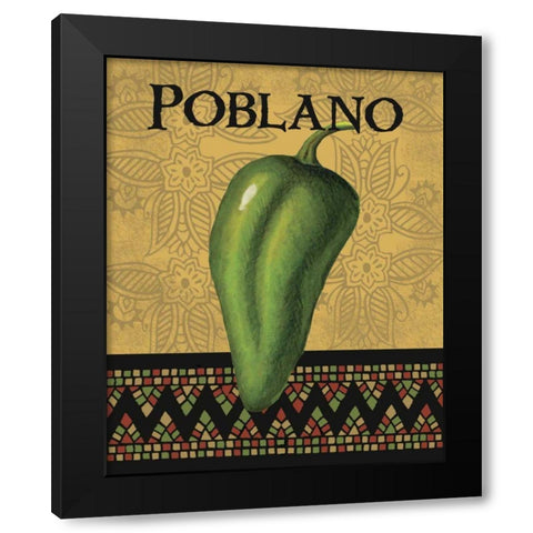 Chili Peppers II Black Modern Wood Framed Art Print by Max, Louise