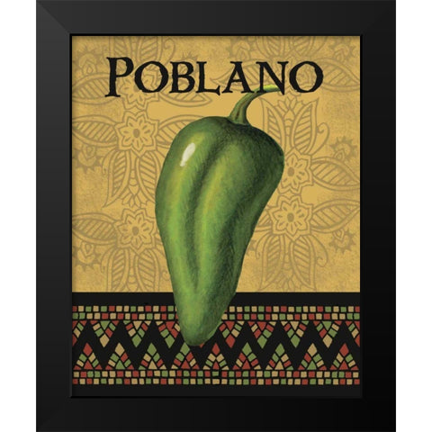 Chili Peppers II Black Modern Wood Framed Art Print by Max, Louise